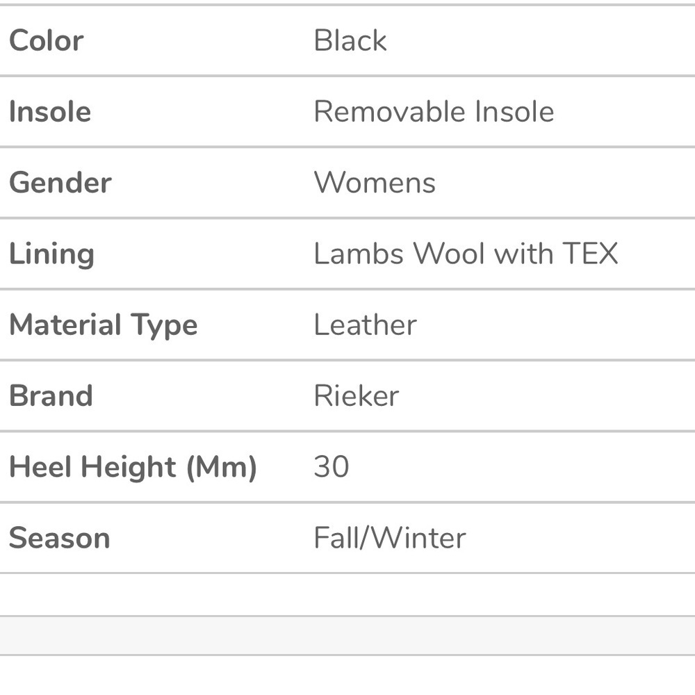 Rieker Black Leather Waterproof Winter Boot- Soft Lambswool lined!-Sz7.5 ๐โโ - Picture 14 of 16